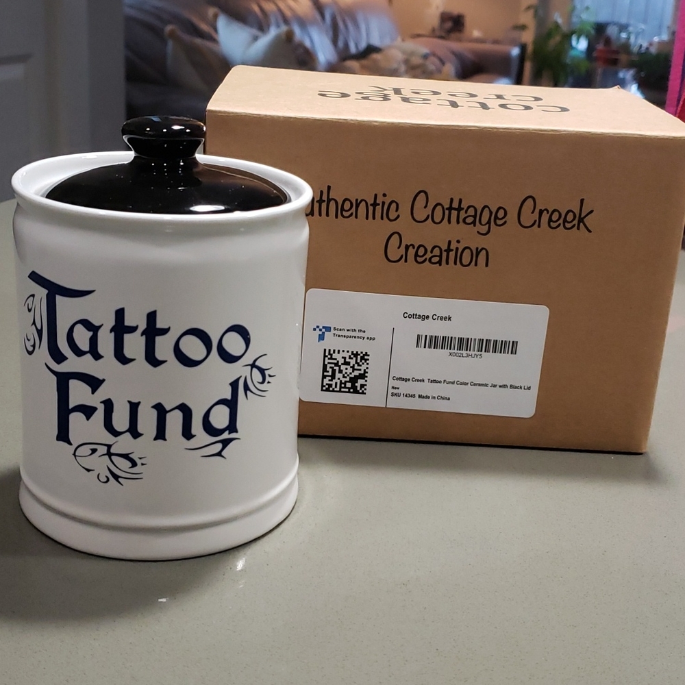 Tattoo Fund Money Jar Canister Urn